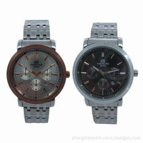 Black Military Army Metal Watches with Stainless Steel Strap, Sports Men's Boy Quartz Wristwatches